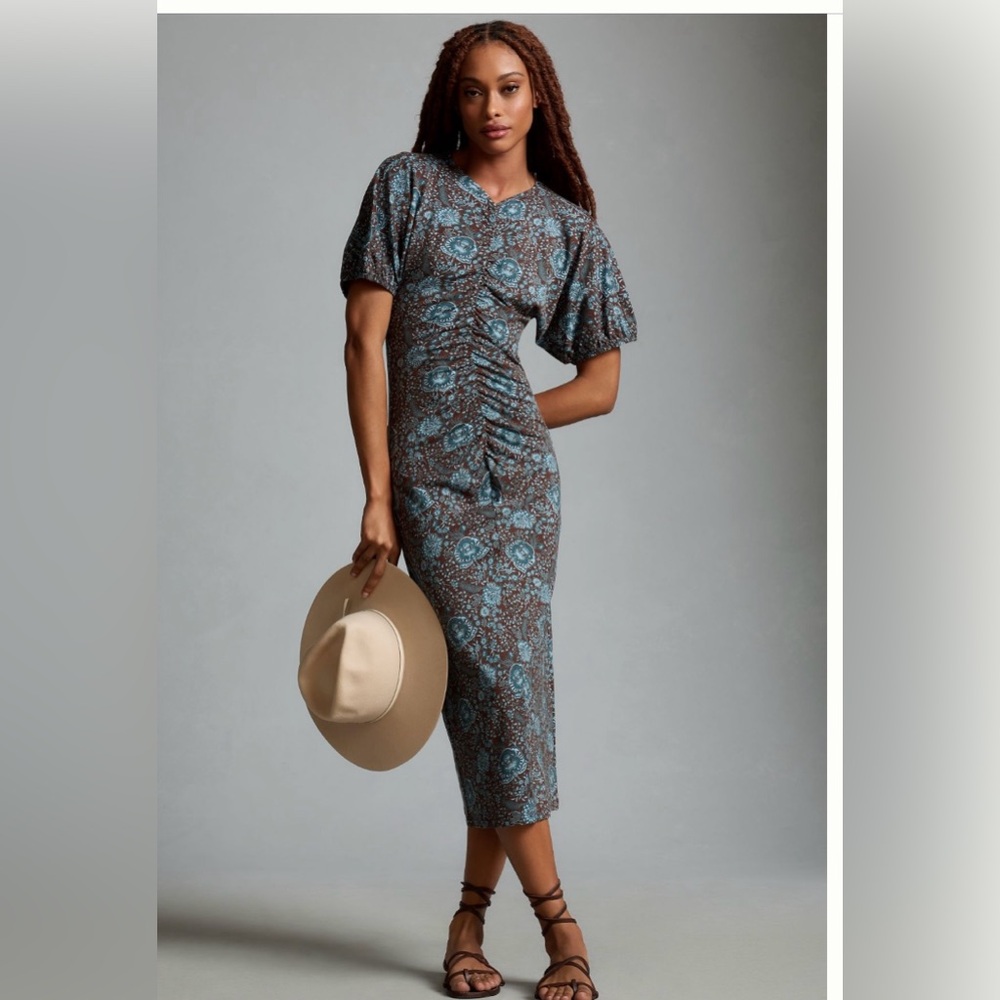 Anthropology / Grey State dress size xl nwt Gorgeous turquoise and brown